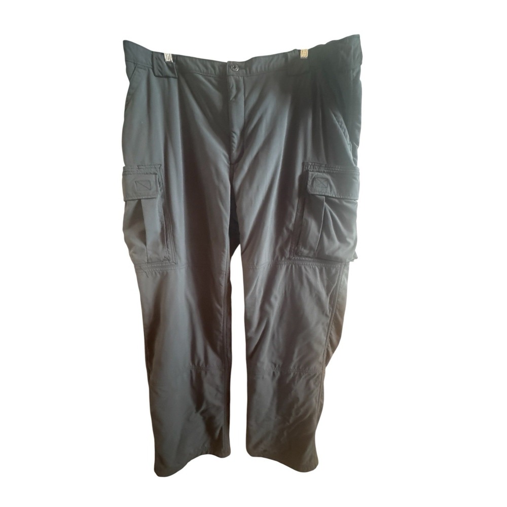 Duluth Trading Company Gray Nylon Men's 2XL X 34 Cargo Pants Fleece Lined Pocket